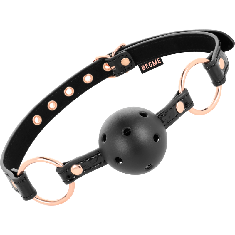 Begme - Black Edition Ball Gag Vegan In Pelle
